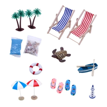Мини-пляжный набор K1MA для микроландшафтного кукольного домика Аксессуары для кукольного домика Мебель