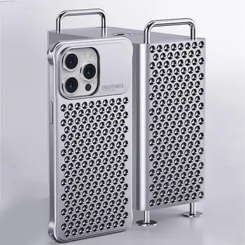 Металлический Полый Чехол Для телефона С Отводом тепла Подходит Для Apple 15 Promax Borderless Anti Drop Metal iPhone Case