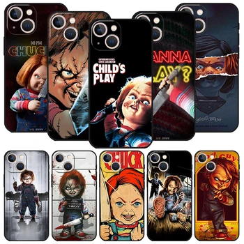 Черный чехол для телефона Chucky Child's Play для Apple iPhone 14 12 13 Mini 11 Pro Max XR 7 8 + SE 2020 XS 6 6s Plus 5 5s Силиконовый Чехол